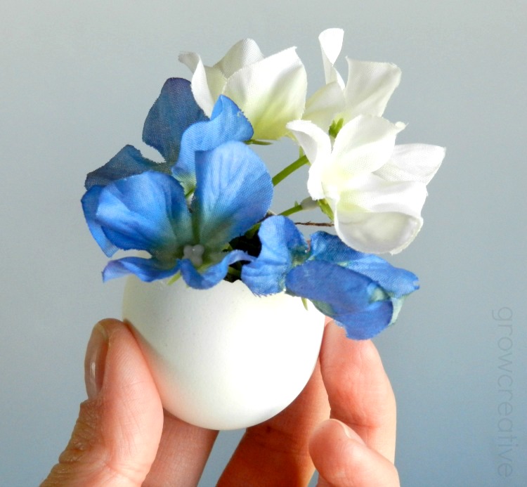 Floral Stuffed Egg Vases Tutorial