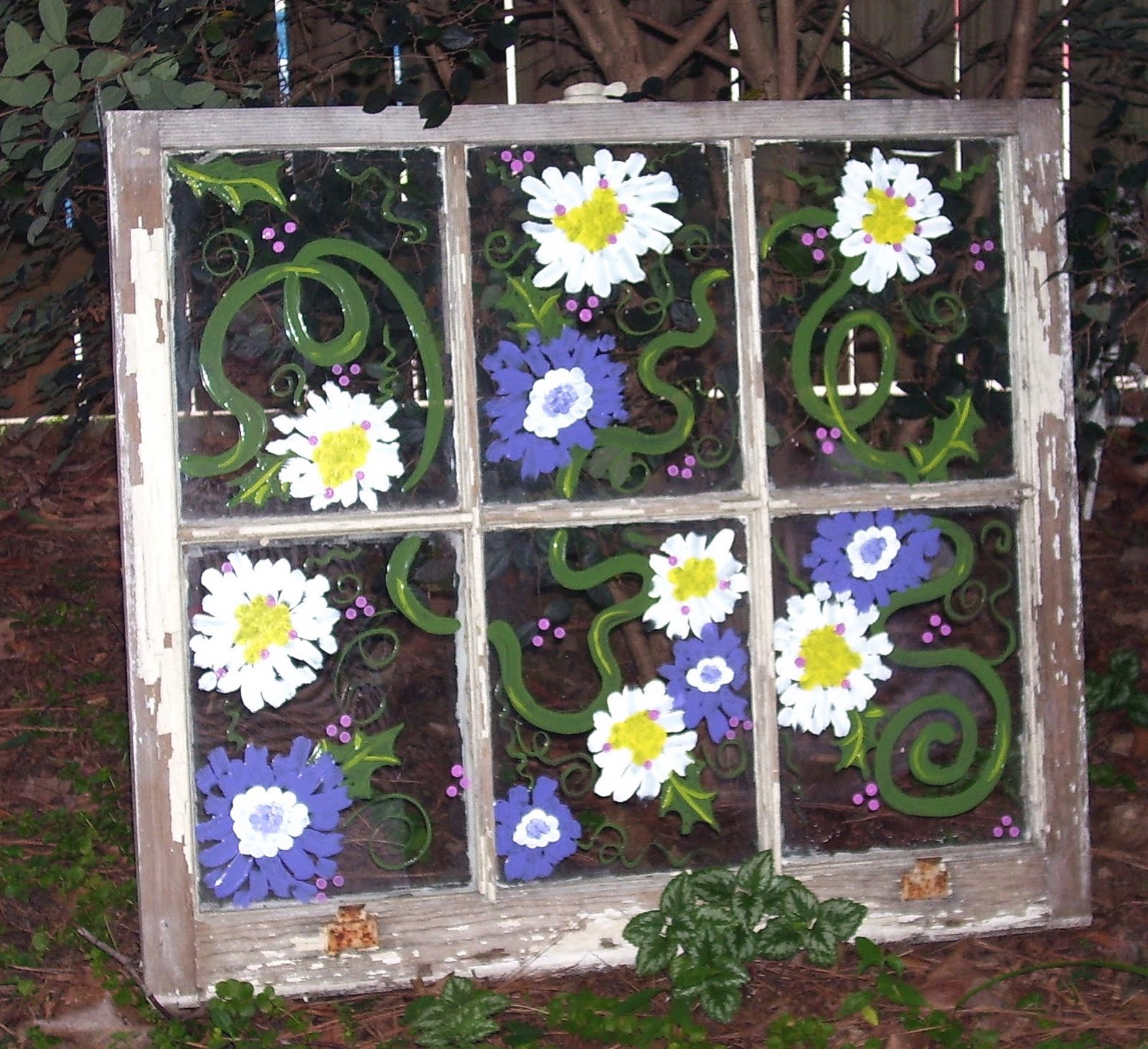 CyndiLou's Graphic Crafts! Old Windows Hand Painted for a