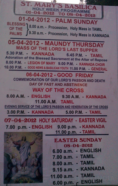 St.Mary's Shivaji nagar church, Good Friday Easter, Holy 