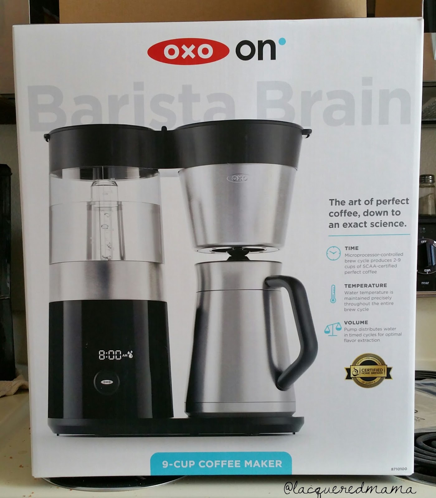 LacqueredMama OXO On* 9Cup Coffee Maker (Review + Inspired Nail Art)