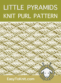 Knit Purl Stitch Pattern. Free written instructions + Chart