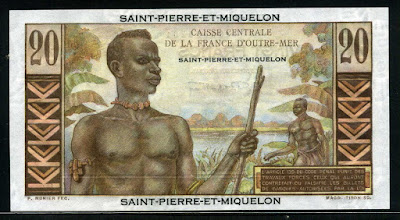 Saint Pierre Miquelon 20 Francs banknote