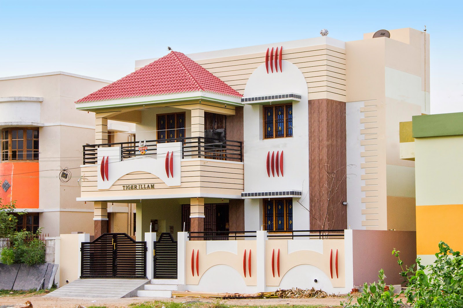 India villa elevation in 3440 sq.feet Kerala home design
