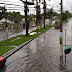Alagamento intransitável na avenida Tenente Medeiros, centro de Parnamirim
