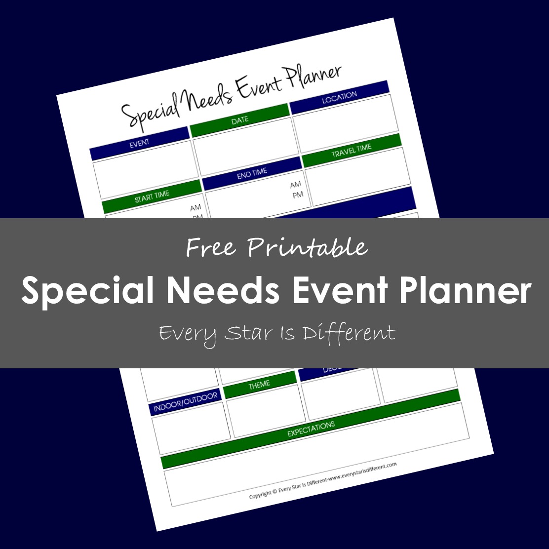 Special Needs Event Planner