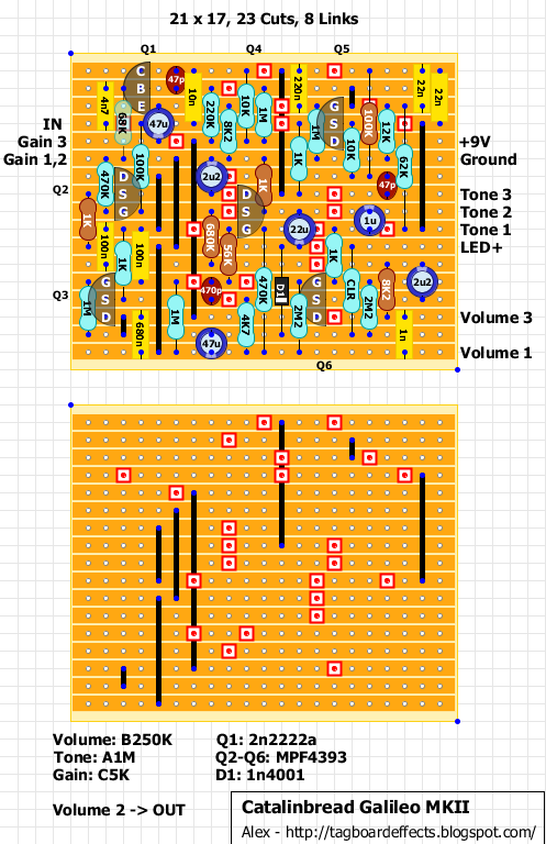 Guitar FX Layouts: Catalinbread Galileo MKII