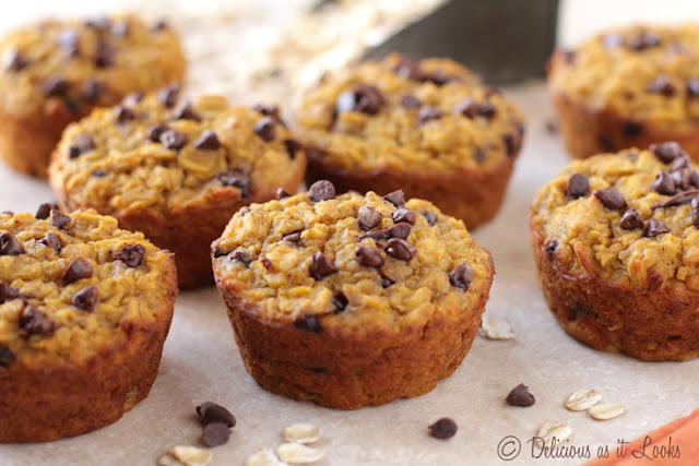 Low-FODMAP Pumpkin Chocolate Chip Baked Oatmeal Muffins / Delicious as it Looks Low-FODMAP Pumpkin Chocolate Chip Baked Oatmeal Muffins / Delicious as it Looks