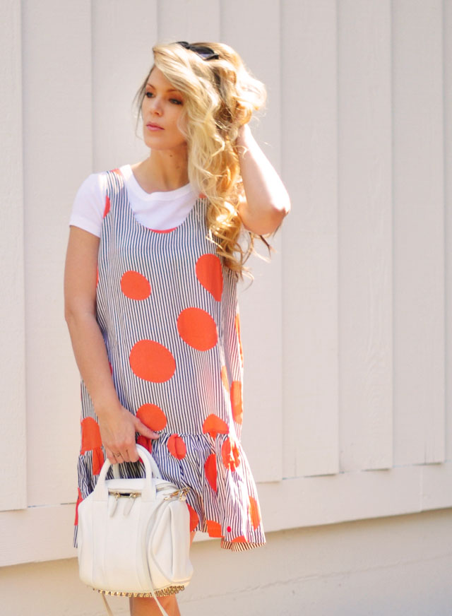 Summer dress over a t-shirt with boots