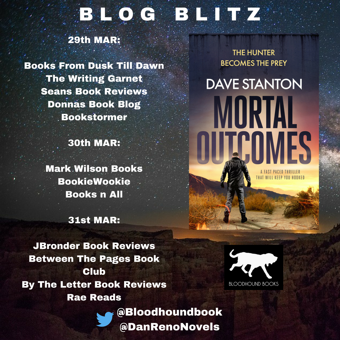 Thank you for stopping by I hope everyone is having a lovely Easter break! I'm delighted to be sharing my review for Mortal Outcomes by Dave Stanton as part ...