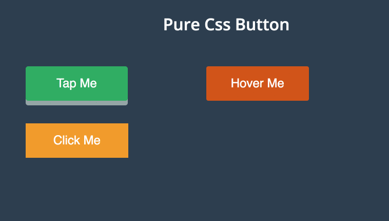 Three Pure different CSS Button effects preview