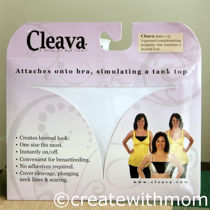 Create With Mom: Cleava Snap-To-Bra Mock Camisole giveaway