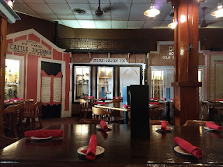 Risckys Steakhouse Old West themed dining room