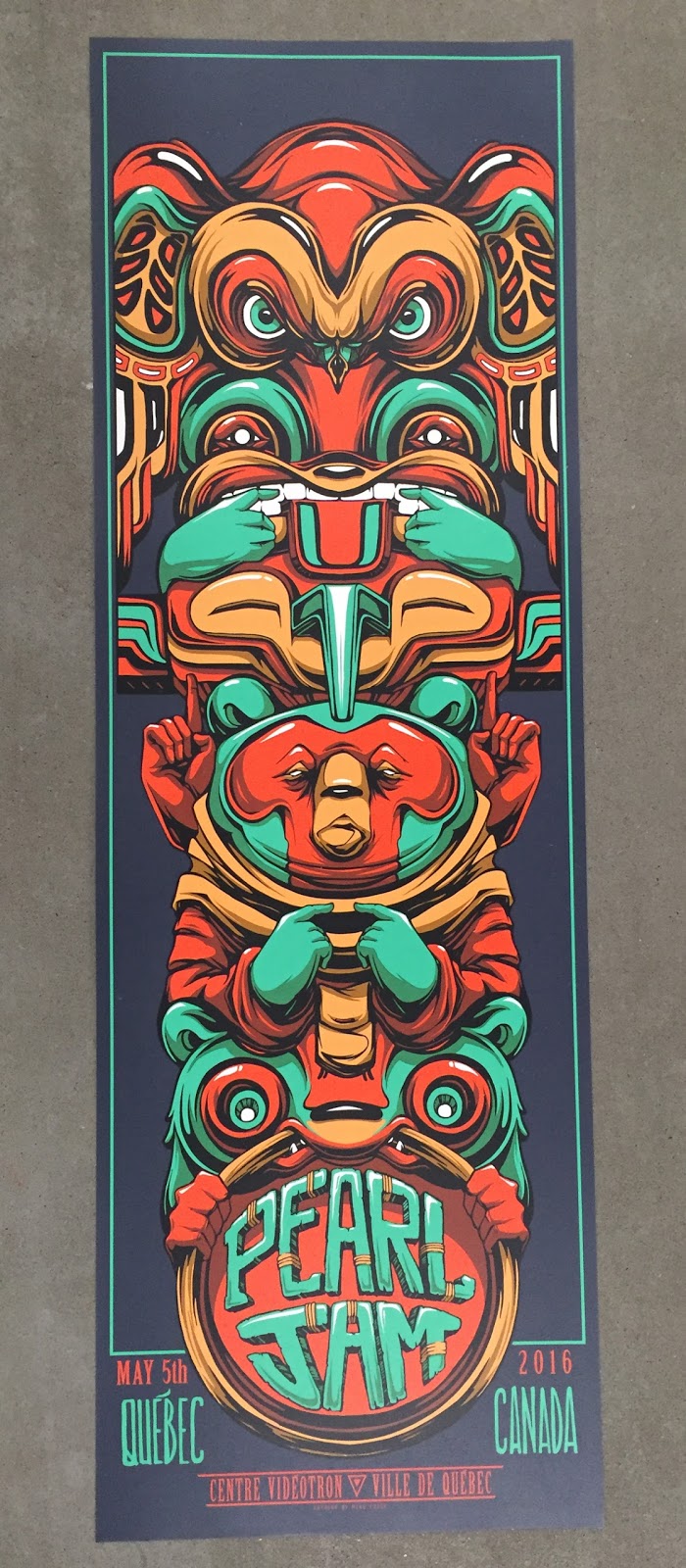 INSIDE THE ROCK POSTER FRAME BLOG Tonight's Pearl Jam Poster by Mike