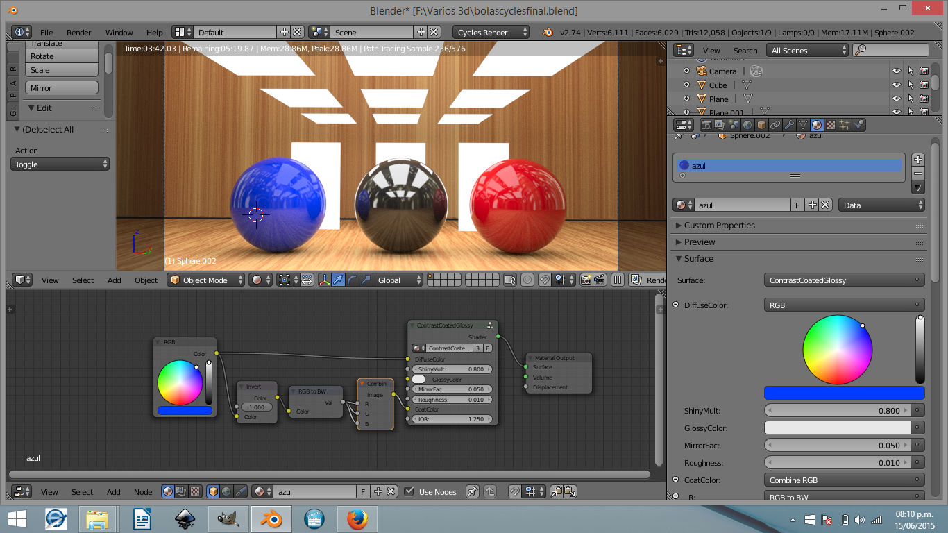 Tutoriales Blender Balls cycles Render