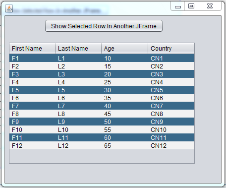 Java - Show JTable Selected Rows To Another JFrame JTable - C#, JAVA ...