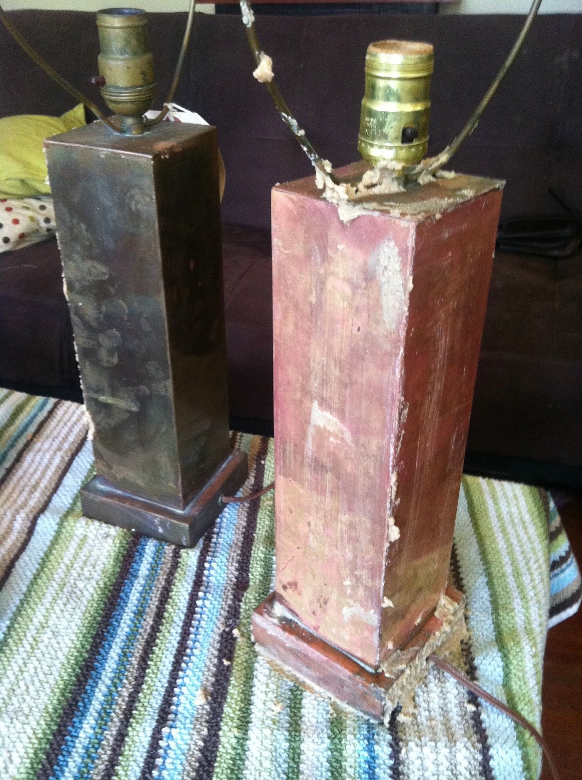 I'm Glad I Exist How To Remove Tarnish from Metal Lamps