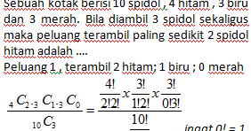 Kunci Peluang Terambil Paling Sedikit Warna Dari Sebuah Kotak