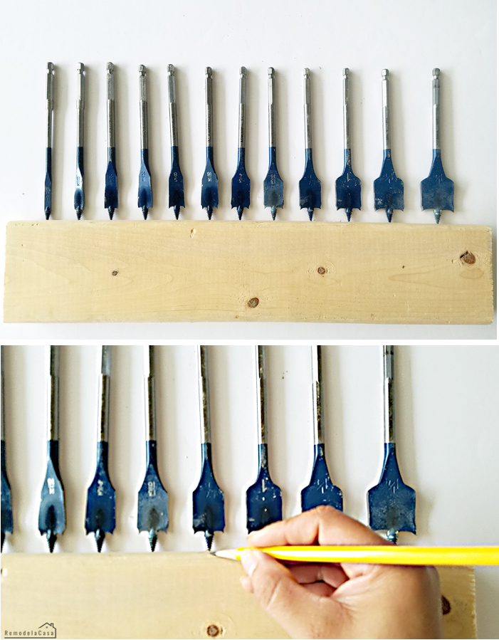 DIY Spade Bit Holder Remodelando la Casa