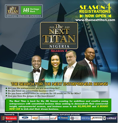 Registrations now open for the Season 4 of the Next Titan Nigeria, headlined by Heritage Bank Plc 4 4