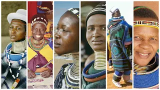 Idzila are Ndebele women elongating rings around neck are traditionally worn by Ndebele wives as a status symbol around her arms, legs and neck.