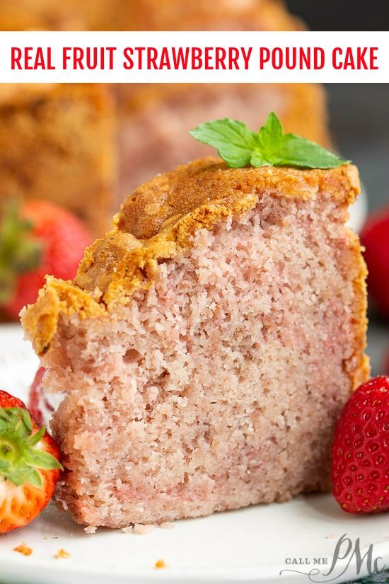 Real Fruit Strawberry Buttermilk Pound Cake (No Jello or Kool-Aid) recipe. I made this for a party and if was gone in minutes!! EVERYONE LOVED it and wanted the recipe! Best spring cake!! #Easter #strawberrycake #springcake #dessert #aldi #poundcake #poundcakepaula #dessert