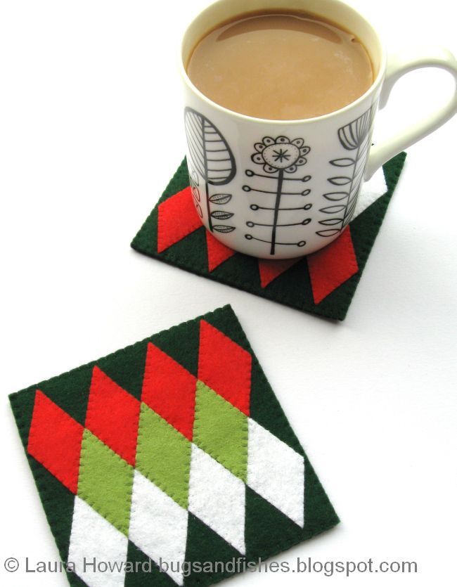 Felt christmas coasters Clearance