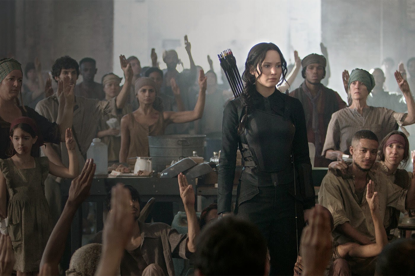 Jennifer Lawrence in The Hunger Games: Mockingjay part 1