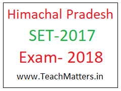 HP SET 2018 : HP State Eligibility Test 2019 image : HP SET 2018-2019 @ TeachMatters