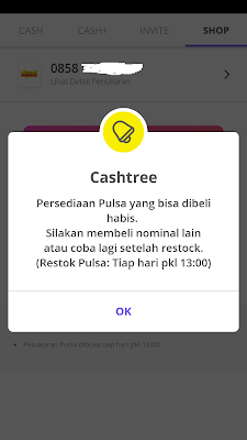 Pulsa Cashtree Habis