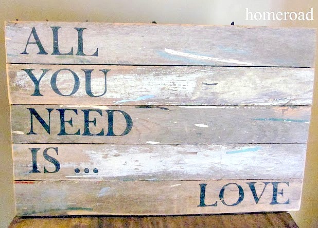 All you need is love pallet sign