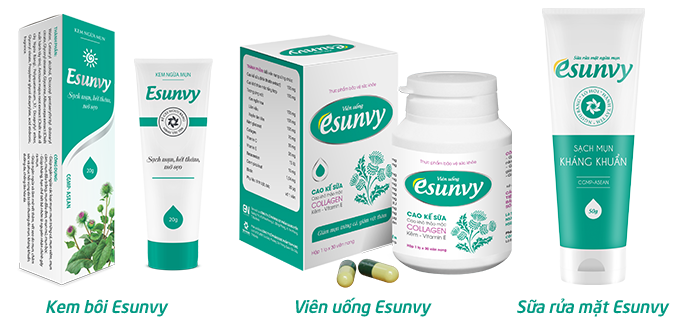 Kem bôi trị mụn Esunvy - Tinh chất thảo dược - ngừa mụn, ngừa tiết bã nhờn, mờ vết thâm