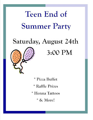 Teen End of Summer Party