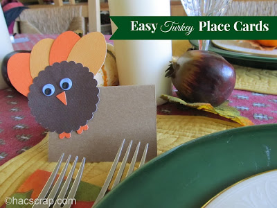 DIY Turkey Place Cards for Thanksgiving