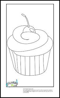 easy cupcake coloring pages for kids