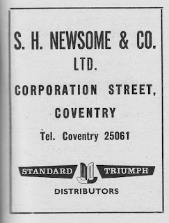 S.H.Newsome & Co Ltd, Coventry advert in Autocar 21 October 1960 S.H.Newsome & Co Ltd, Coventry advert in Autocar 21 October 1960