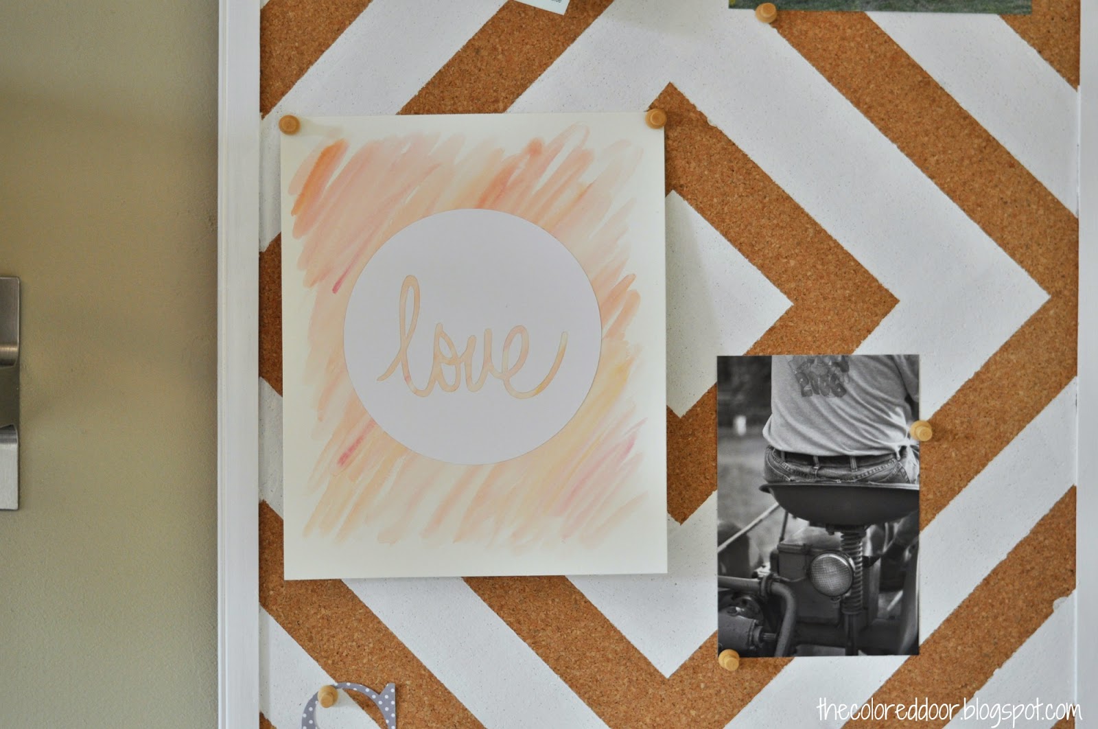 painted bulletin board | the colored door
