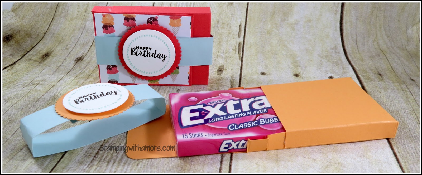 Stampingwithamore BIRTHDAY BUBBLE GUM PARTY FAVOR