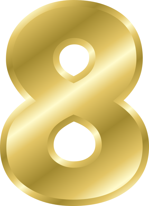 Free Printable Gold Numbers 0 to 9 Classroom Colors