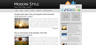Modern Style Blogger Template is a wp to blogger template