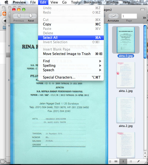 Cara merubah format JPEG ke PDF di OSX | Goresan Tanpa Pena