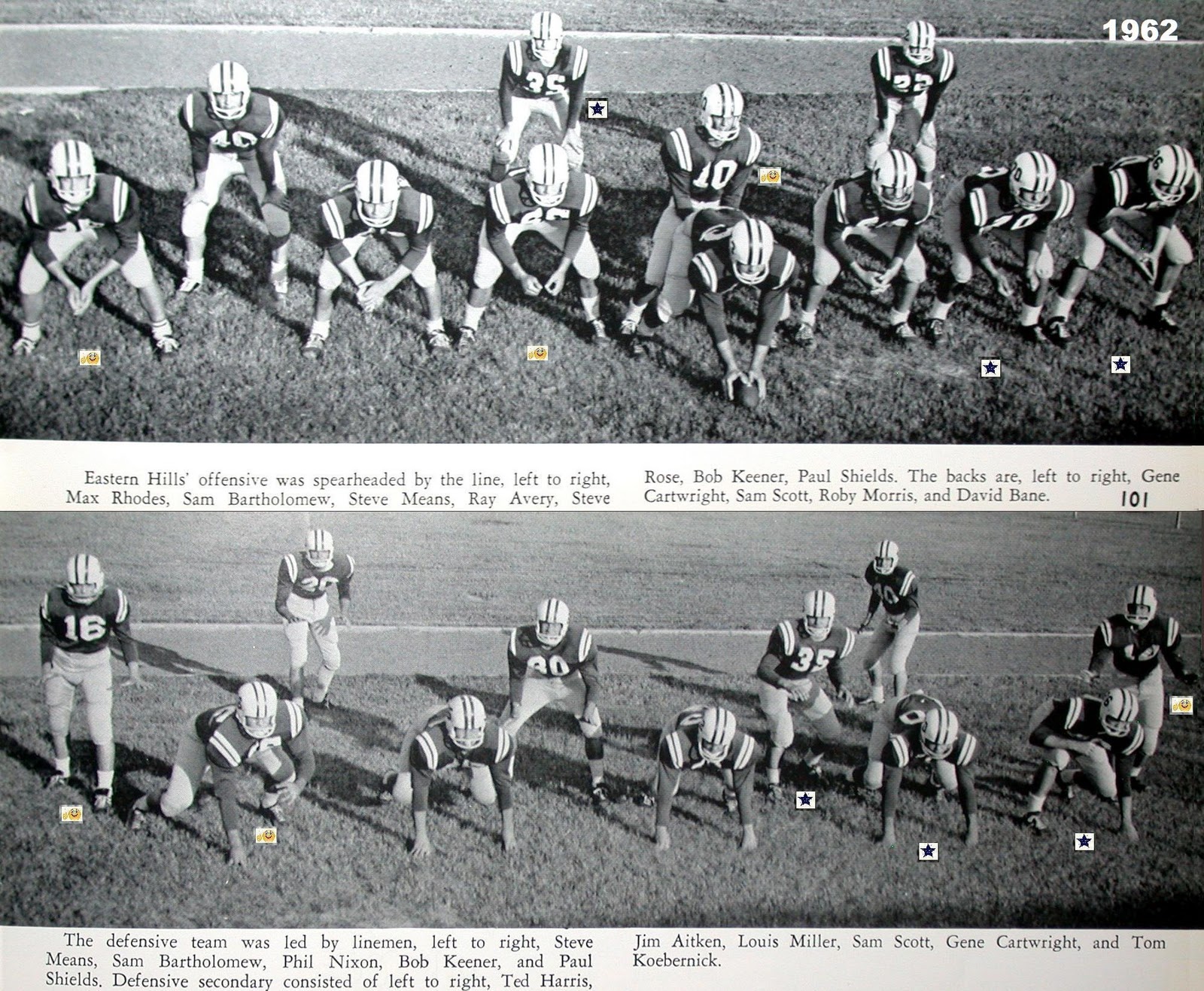 1963 Eastern Hills High School EHHS Highlanders First String