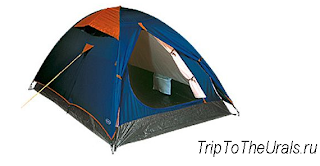 Пример треккинговой палатки полусферы