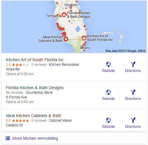 Googles new local 3-pack Googles new local 3-pack