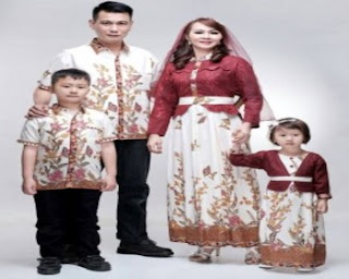 desain baju batik keluarga muslim