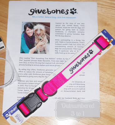 Givebones collar paper Givebones story