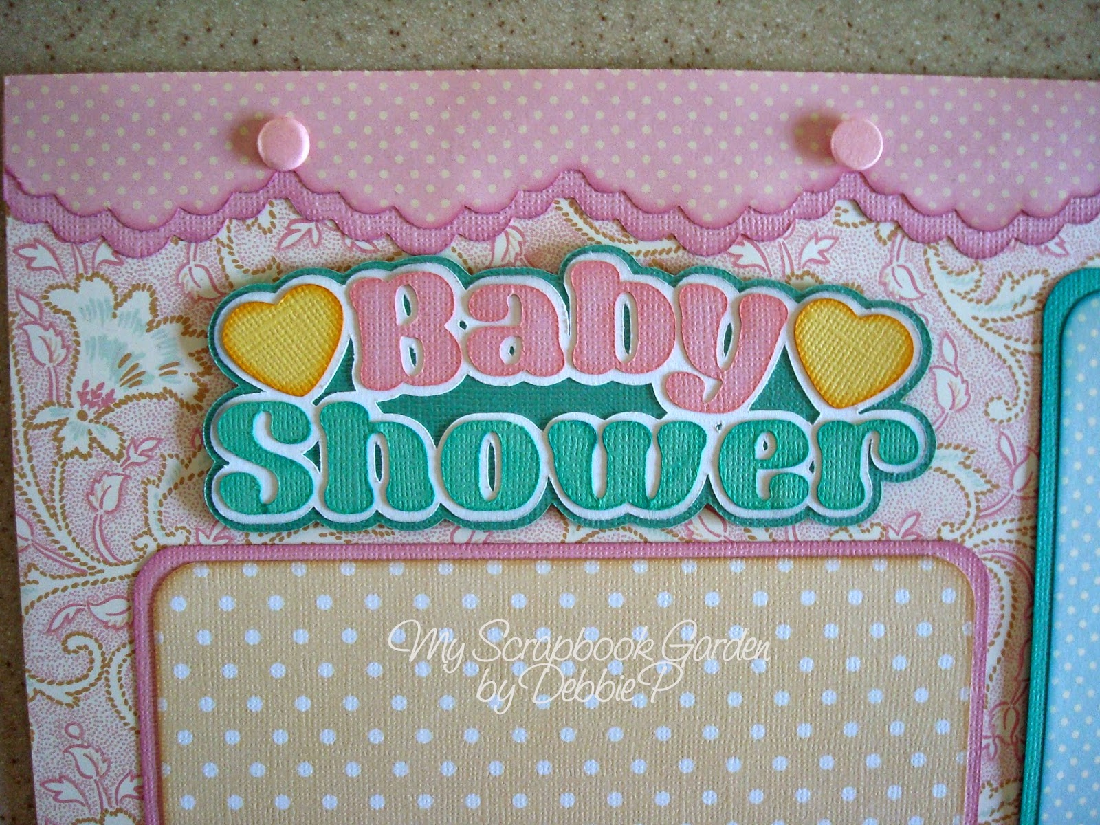 My Scrapbook Garden Baby Shower Layout