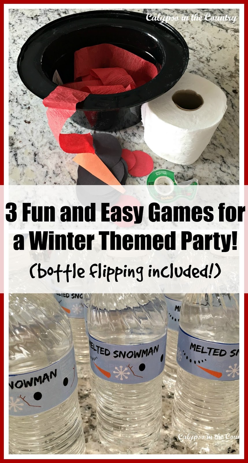 3 Fun and Easy Games for a Winter Themed Party - Bottle Flipping Included!