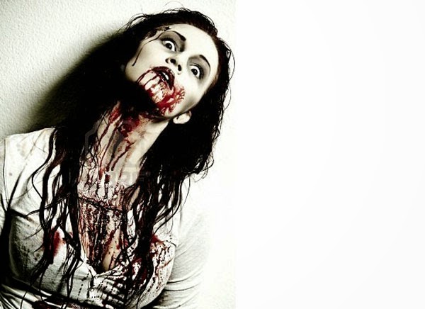 Halloween Awesome Scary Makeup of Girl