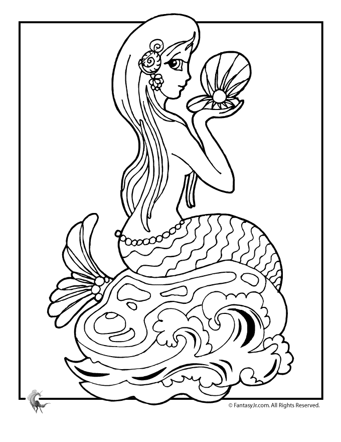h20 mermaid coloring pages - photo #47