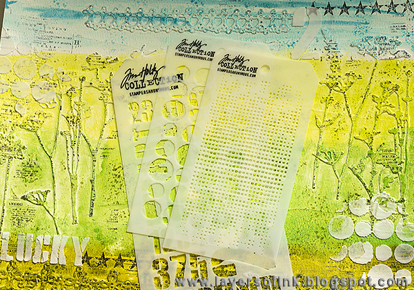 Layers of ink - Make a Wish Mixed Media Layout Tutorial by Anna-Karin, with Sizzix dies by Tim Holtz